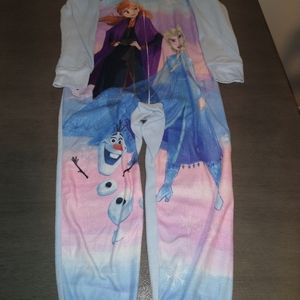 Kids Frozen zip up pajamas